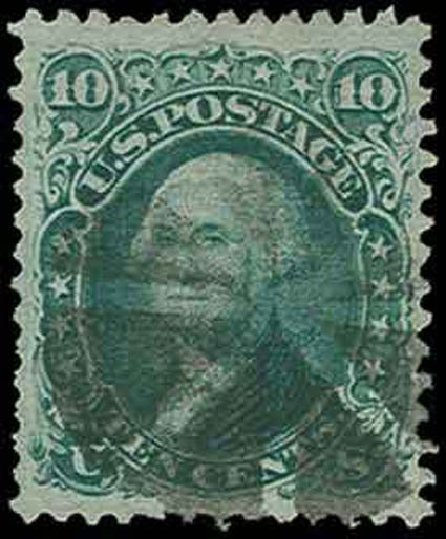 Price of US Stamps Scott Catalog #89: 10c 1868 Washington Grill. H.R. Harmer, Nov 2013, Sale 3004, Lot 1080