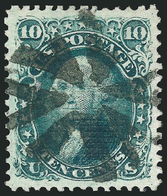 Values of US Stamps Scott # 89: 10c 1868 Washington Grill. Robert Siegel Auction Galleries, Mar 2013, Sale 1040, Lot 1330