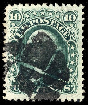 US Stamp Price Scott #89: 1868 10c Washington Grill. Cherrystone Auctions, Apr 2012, Sale 201204, Lot 61