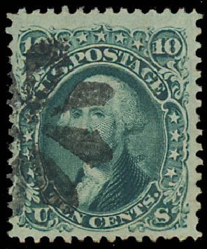 Value of US Stamp Scott Cat. 89 - 1868 10c Washington Grill. Daniel Kelleher Auctions, Jun 2012, Sale 630, Lot 1301