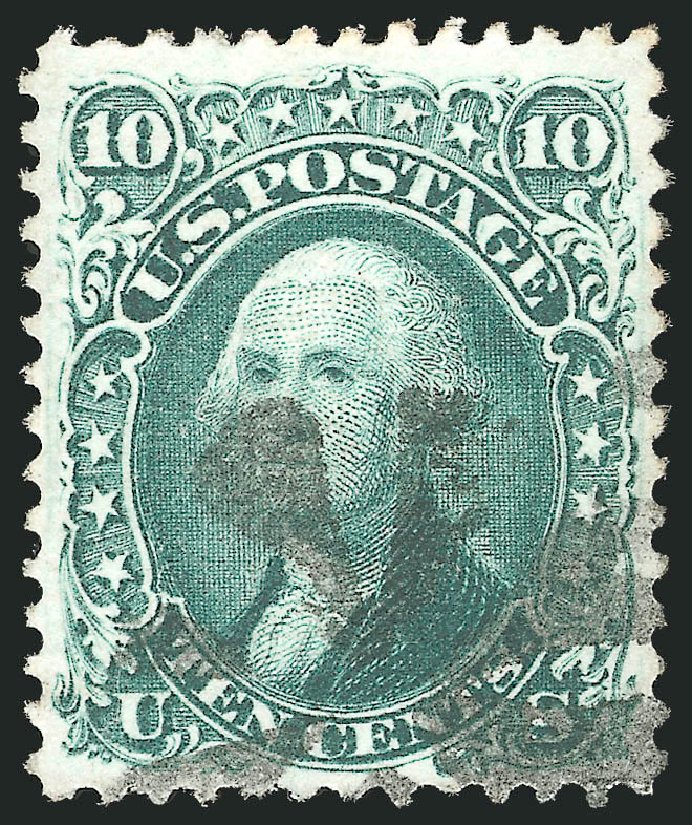 Prices of US Stamps Scott 89 - 1868 10c Washington Grill. Robert Siegel Auction Galleries, Jul 2013, Sale 1050, Lot 214