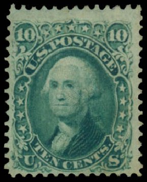 US Stamps Price Scott Catalog 89: 1868 10c Washington Grill. Daniel Kelleher Auctions, Jan 2015, Sale 663, Lot 1315