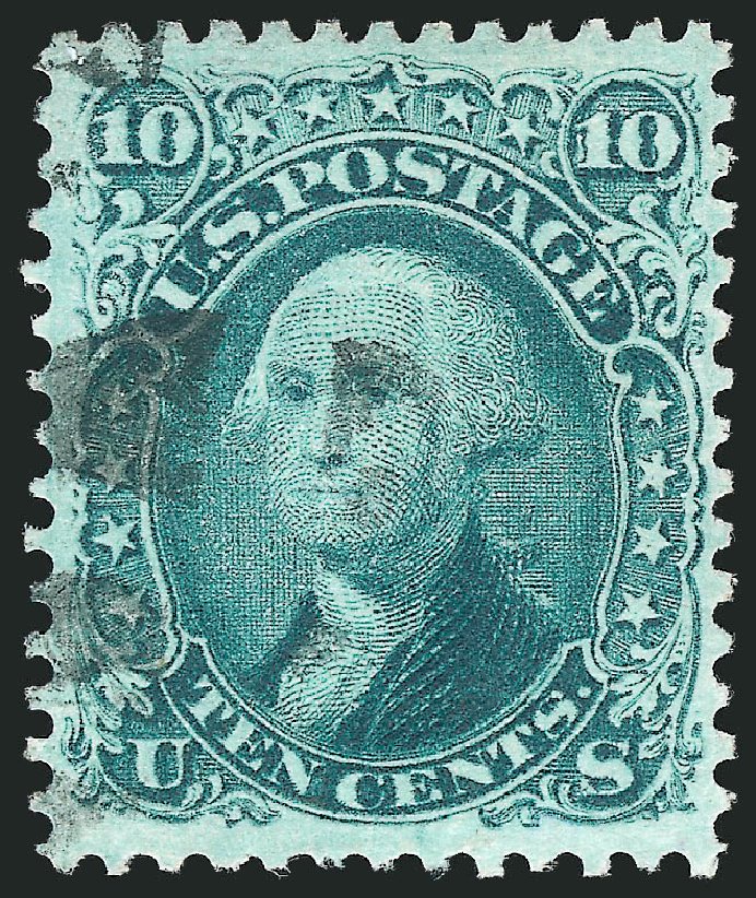 Values of US Stamp Scott Cat. # 89 - 1868 10c Washington Grill. Robert Siegel Auction Galleries, Dec 2013, Sale 1062, Lot 272