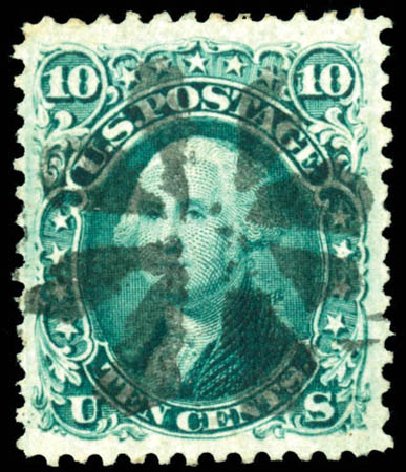 US Stamps Value Scott Catalogue 89 - 10c 1868 Washington Grill. Matthew Bennett International, Dec 2008, Sale 330, Lot 1533