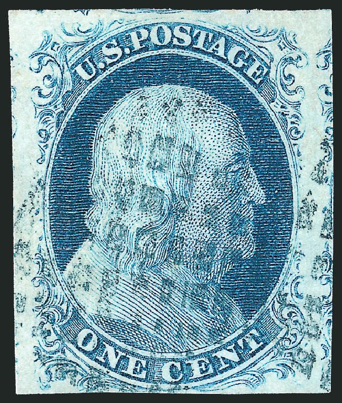 US Stamps Prices Scott Catalog 8A - 1c 1851 Franklin. Robert Siegel Auction Galleries, Sep 2010, Sale 994, Lot 737