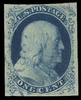 Costs of US Stamps Scott Cat. #8A - 1851 1c Franklin. Daniel Kelleher Auctions, Jun 2012, Sale 630, Lot 1208