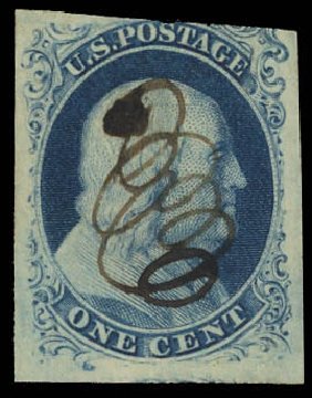 Price of US Stamp Scott Catalog #8A - 1c 1851 Franklin. Daniel Kelleher Auctions, Aug 2012, Sale 631, Lot 668