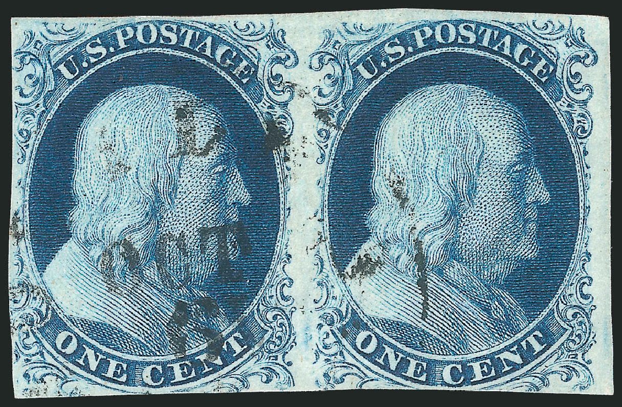 US Stamps Prices Scott #8A: 1c 1851 Franklin. Robert Siegel Auction Galleries, Nov 2014, Sale 1084, Lot 3048