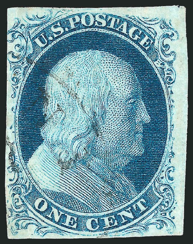 Costs of US Stamps Scott Cat. # 8A: 1c 1851 Franklin. Robert Siegel Auction Galleries, Sep 2010, Sale 994, Lot 728
