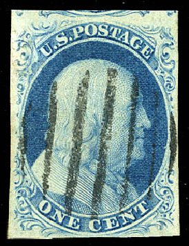 Values of US Stamp Scott Catalogue 8A - 1851 1c Franklin. Matthew Bennett International, May 2014, Sale 350, Lot 19