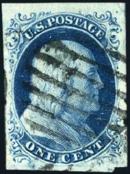 US Stamp Price Scott 8A: 1c 1851 Franklin. Harmer-Schau Auction Galleries, Oct 2009, Sale 83, Lot 279