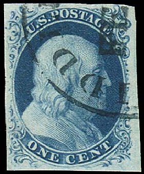US Stamps Value Scott Cat. # 8A - 1851 1c Franklin. Regency-Superior, Nov 2014, Sale 108, Lot 49