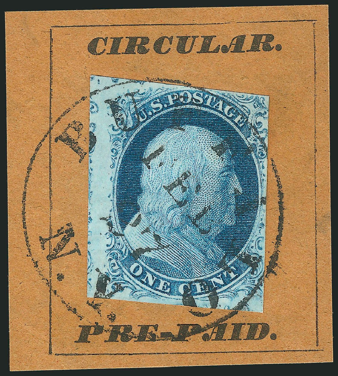 Price of US Stamps Scott Catalogue 8A: 1851 1c Franklin. Robert Siegel Auction Galleries, Jun 2012, Sale 1026, Lot 1139