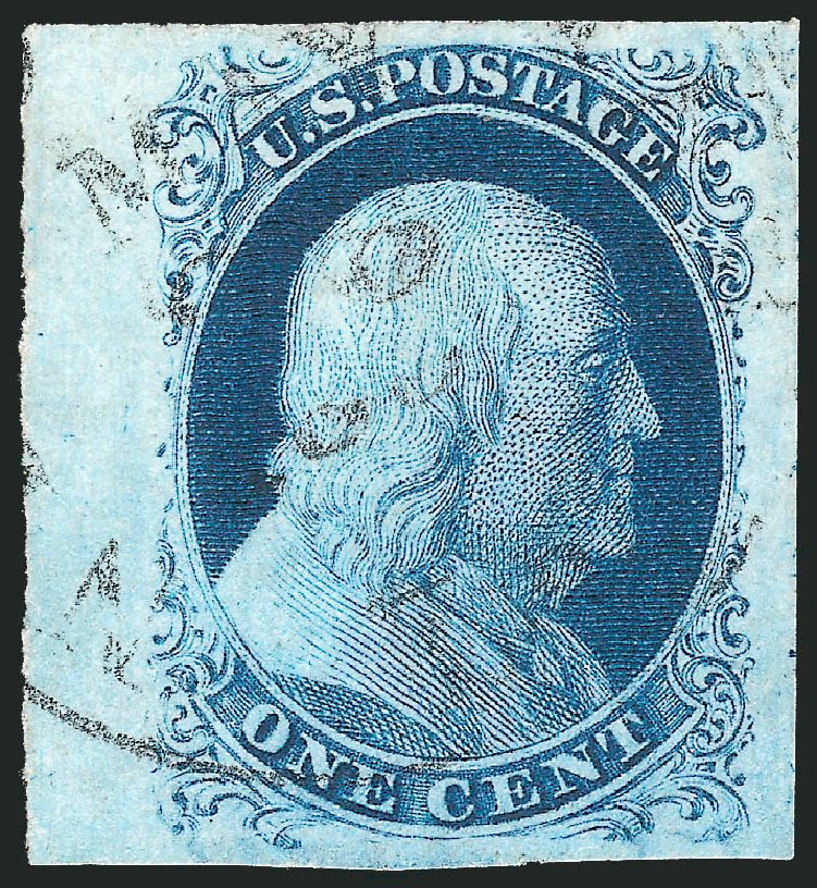 Value of US Stamps Scott # 8A - 1c 1851 Franklin. Robert Siegel Auction Galleries, Nov 2012, Sale 1034, Lot 29