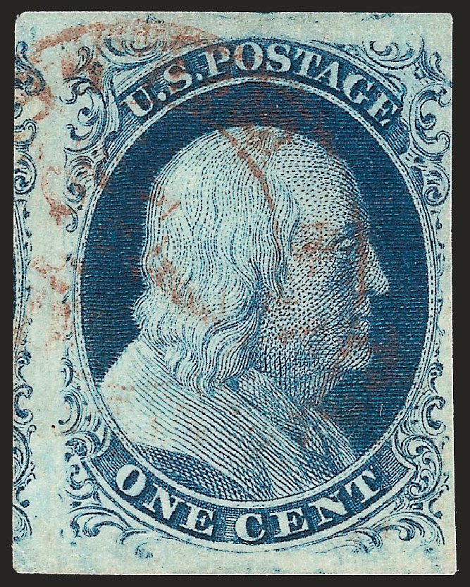 Cost of US Stamps Scott #8A: 1851 1c Franklin. Robert Siegel Auction Galleries, Oct 2008, Sale 963, Lot 189
