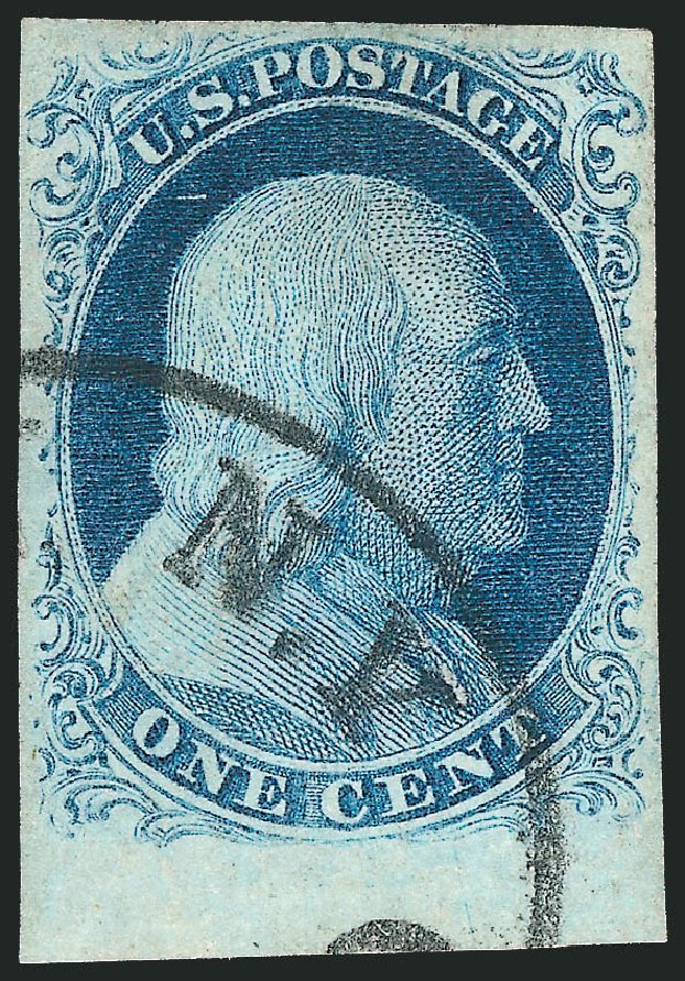 US Stamps Prices Scott 8A: 1851 1c Franklin. Robert Siegel Auction Galleries, Sep 2010, Sale 994, Lot 729