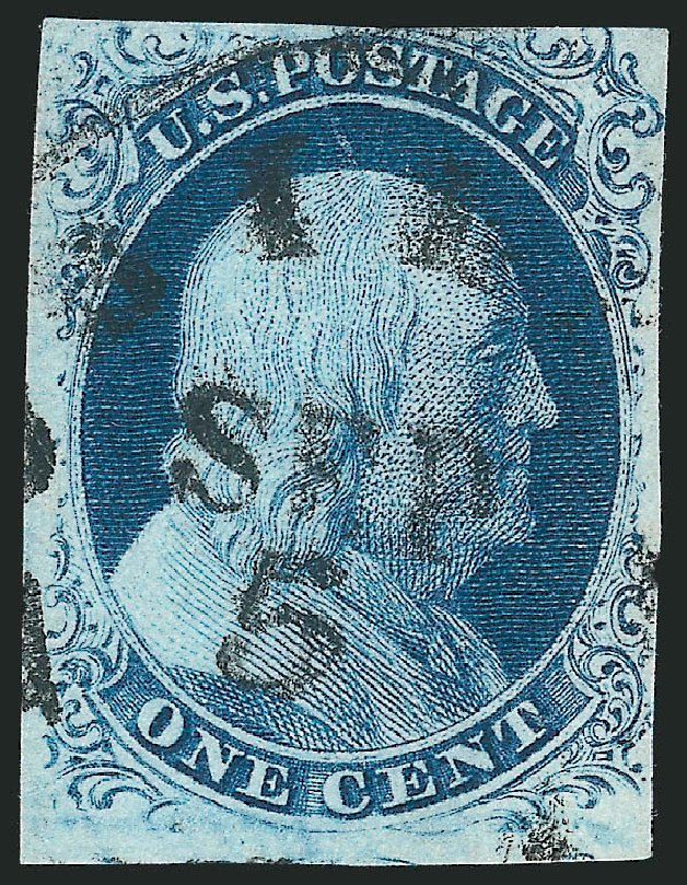 US Stamps Values Scott Catalog #8A - 1851 1c Franklin. Robert Siegel Auction Galleries, Oct 2010, Sale 997, Lot 5139