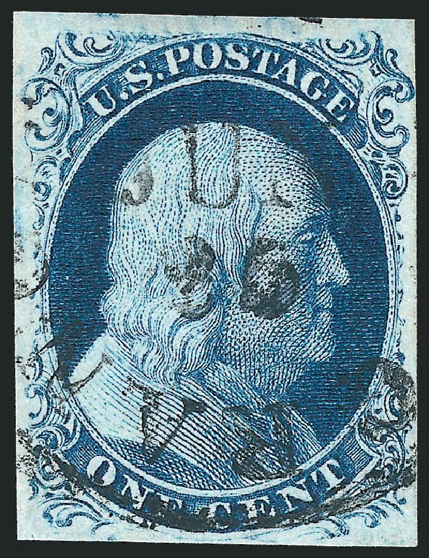 US Stamp Price Scott Catalogue # 8A - 1851 1c Franklin. Robert Siegel Auction Galleries, Dec 2010, Sale 998, Lot 449