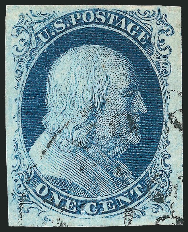 Costs of US Stamps Scott Cat. # 8A - 1851 1c Franklin. Robert Siegel Auction Galleries, Dec 2013, Sale 1062, Lot 70