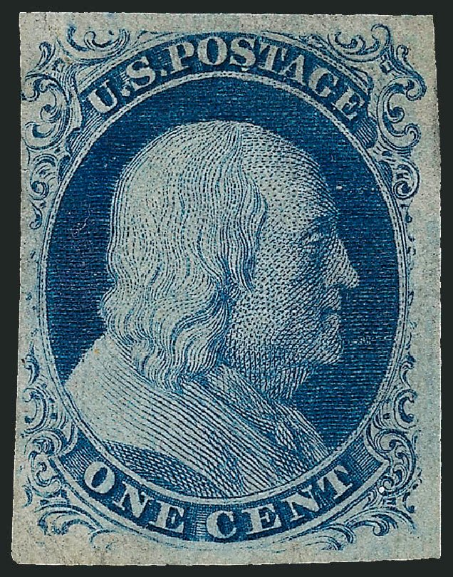 US Stamps Price Scott Catalogue # 8A - 1851 1c Franklin. Robert Siegel Auction Galleries, Dec 2008, Sale 967, Lot 4090