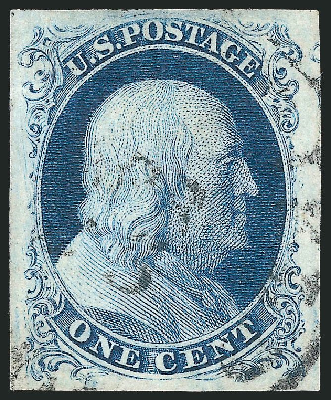 Price of US Stamp Scott Cat. # 8A - 1851 1c Franklin. Robert Siegel Auction Galleries, Sep 2010, Sale 994, Lot 1120