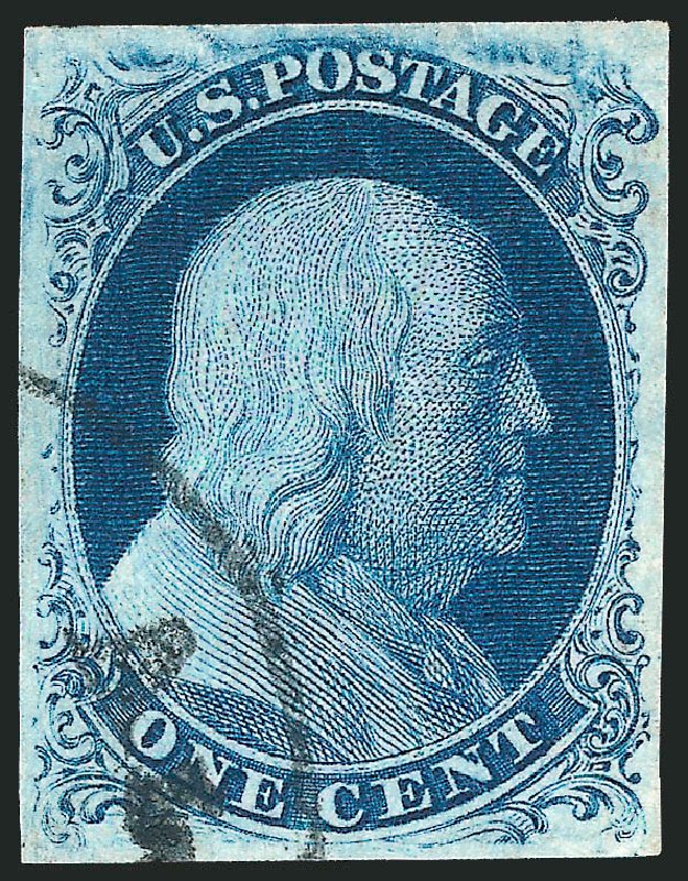 Value of US Stamps Scott Cat. #8A - 1851 1c Franklin. Robert Siegel Auction Galleries, Oct 2010, Sale 997, Lot 5140
