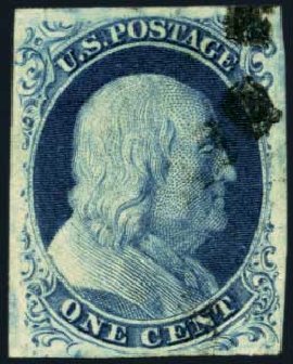Cost of US Stamp Scott Cat. #8A: 1851 1c Franklin. Harmer-Schau Auction Galleries, Aug 2012, Sale 94, Lot 991