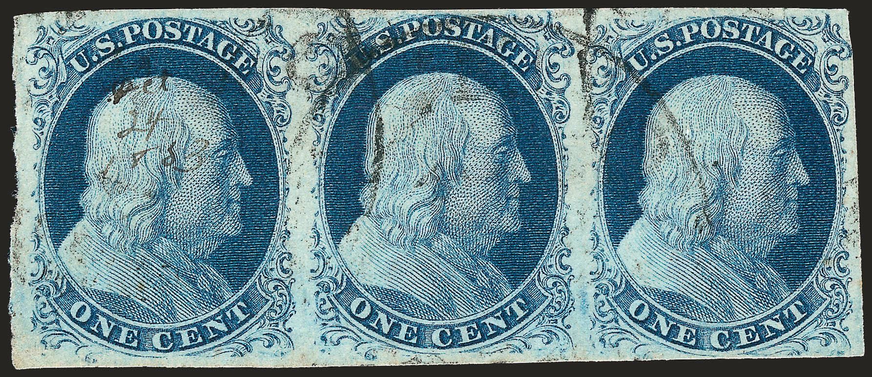 US Stamp Prices Scott Catalog # 8A - 1851 1c Franklin. Robert Siegel Auction Galleries, Oct 2008, Sale 963, Lot 191