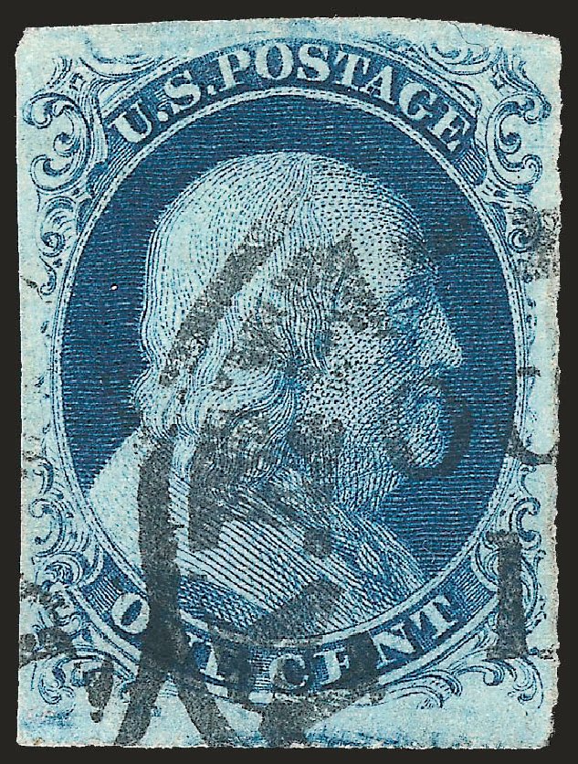 Value of US Stamp Scott #8A - 1c 1851 Franklin. Robert Siegel Auction Galleries, Apr 2010, Sale 984, Lot 71
