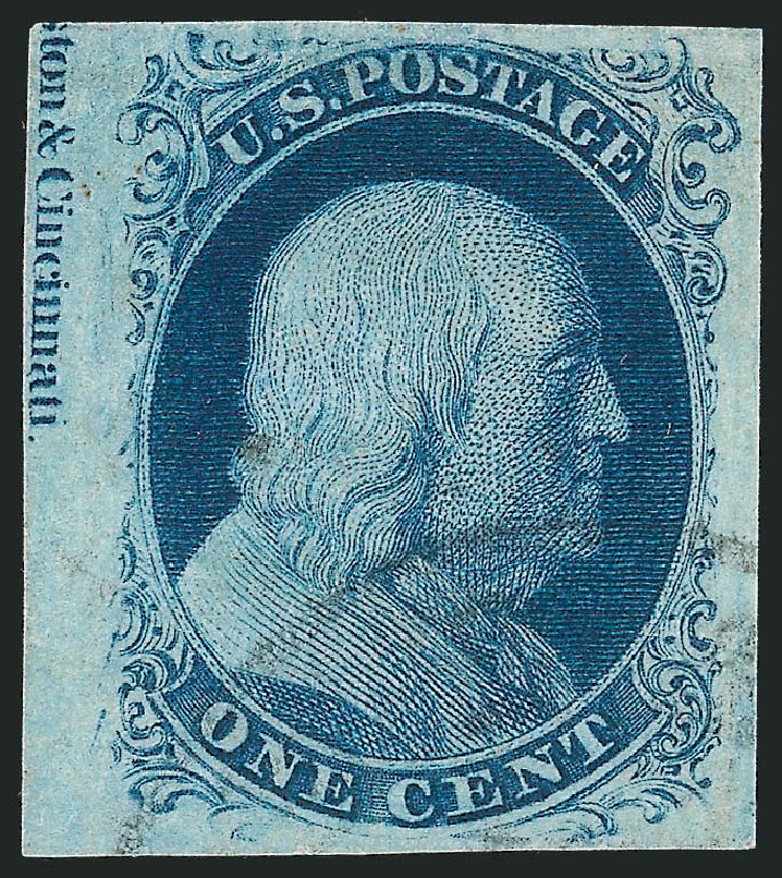US Stamps Prices Scott Catalogue # 8A - 1c 1851 Franklin. Robert Siegel Auction Galleries, Jul 2013, Sale 1050, Lot 84
