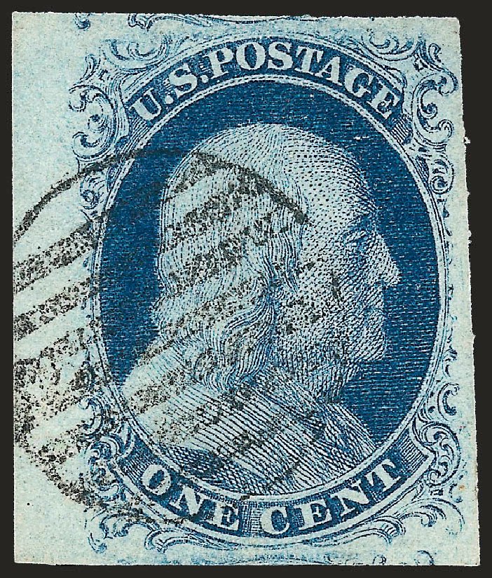 Price of US Stamps Scott Catalogue 8A: 1851 1c Franklin. Robert Siegel Auction Galleries, Oct 2008, Sale 963, Lot 154