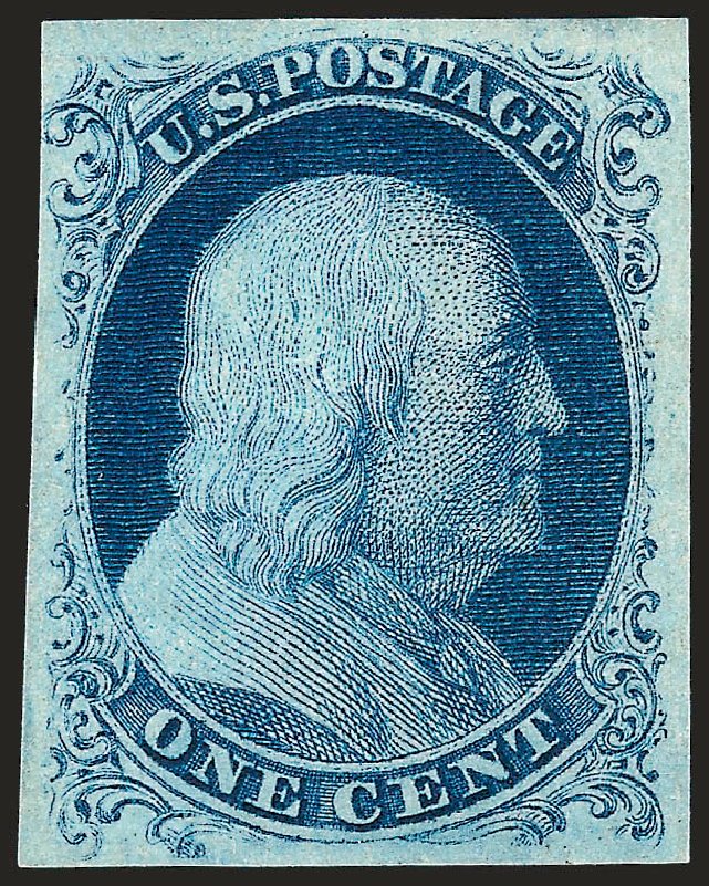 Price of US Stamp Scott Cat. # 8A - 1851 1c Franklin. Robert Siegel Auction Galleries, Oct 2008, Sale 963, Lot 184