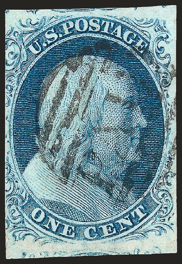 US Stamp Prices Scott Catalog 8A: 1c 1851 Franklin. Robert Siegel Auction Galleries, Oct 2008, Sale 963, Lot 94