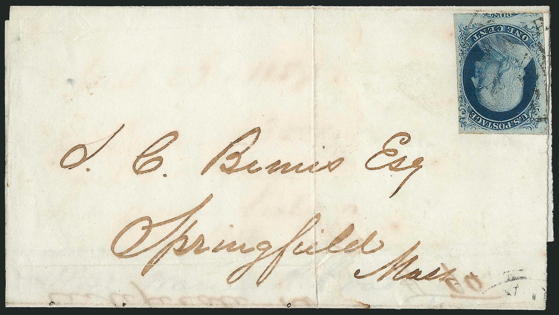 Values of US Stamps Scott Catalog 8A - 1851 1c Franklin. Robert Siegel Auction Galleries, Sep 2010, Sale 994, Lot 1134