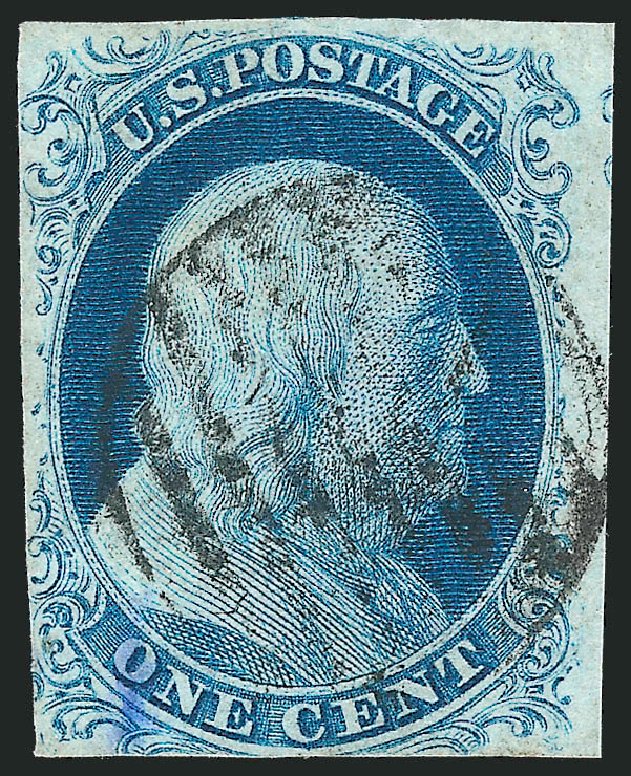US Stamp Prices Scott Catalogue #8A: 1c 1851 Franklin. Robert Siegel Auction Galleries, Dec 2012, Sale 1037, Lot 1415