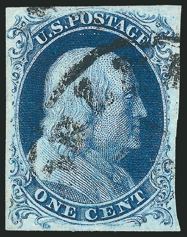 Value of US Stamps Scott Catalogue #8A: 1851 1c Franklin. Robert Siegel Auction Galleries, Jul 2013, Sale 1050, Lot 85