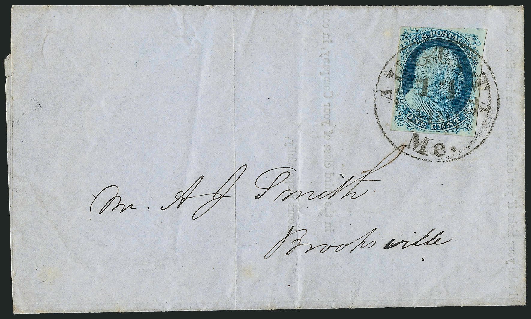 Value of US Stamp Scott Cat. # 8A - 1c 1851 Franklin. Robert Siegel Auction Galleries, Sep 2010, Sale 994, Lot 745
