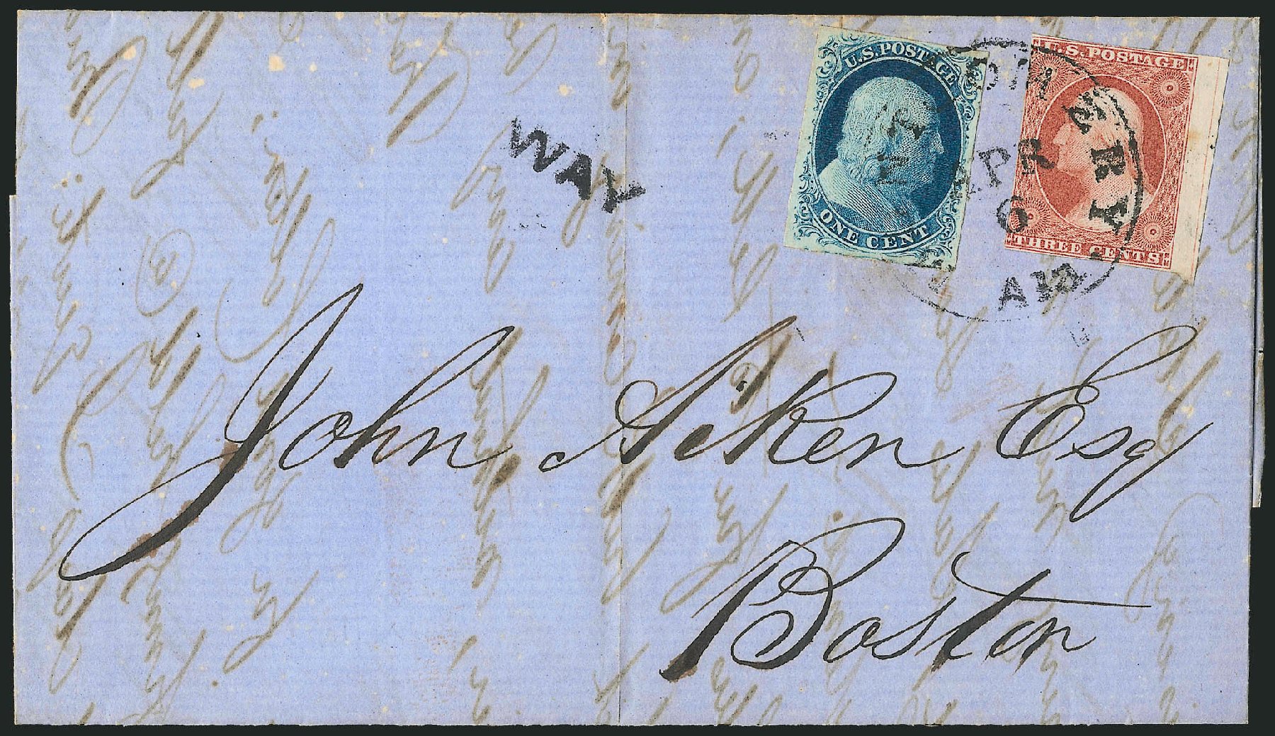 US Stamp Prices Scott Catalogue #8A: 1c 1851 Franklin. Robert Siegel Auction Galleries, Dec 2010, Sale 998, Lot 65