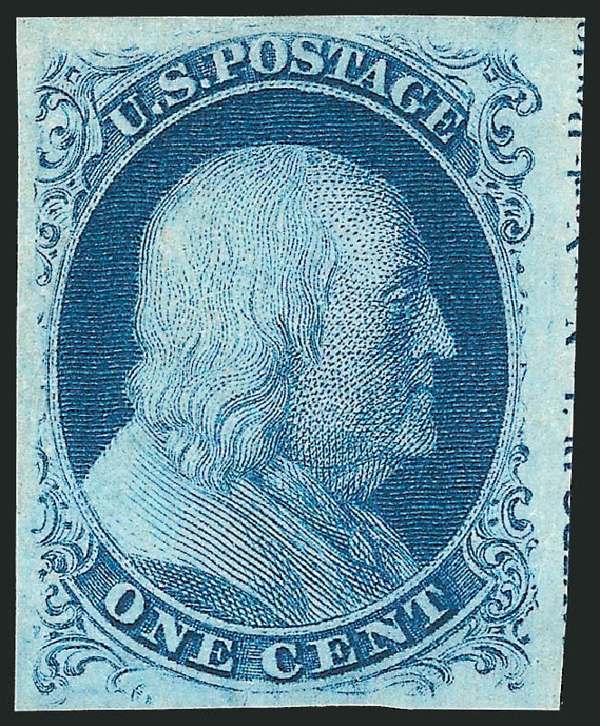 US Stamp Prices Scott Catalogue # 8A: 1851 1c Franklin. Robert Siegel Auction Galleries, Dec 2010, Sale 998, Lot 422