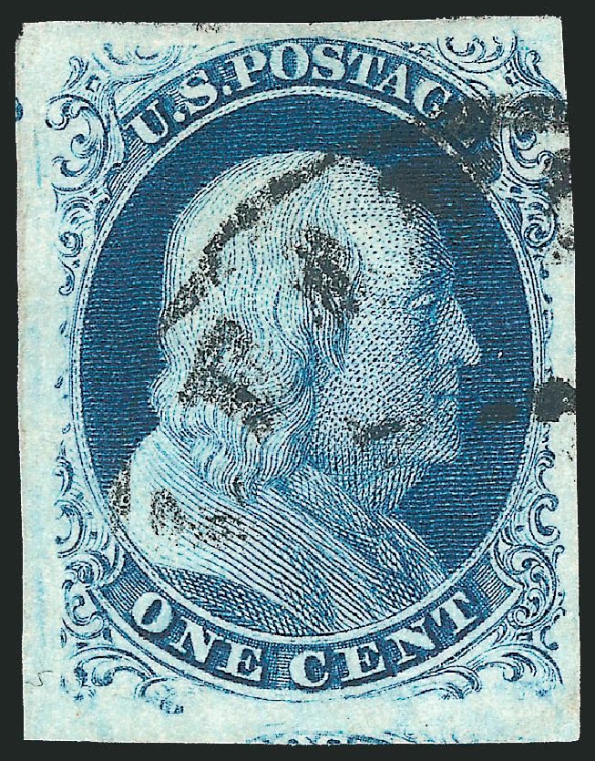 US Stamps Prices Scott Catalogue # 8A - 1c 1851 Franklin. Robert Siegel Auction Galleries, Dec 2012, Sale 1037, Lot 1413