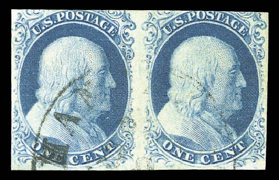 Cost of US Stamp Scott # 8A - 1c 1851 Franklin. Matthew Bennett International, Sep 2010, Sale 333, Lot 3276