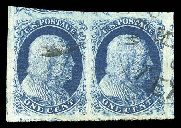 US Stamp Prices Scott 8A: 1851 1c Franklin. Matthew Bennett International, Sep 2012, Sale 345, Lot 16