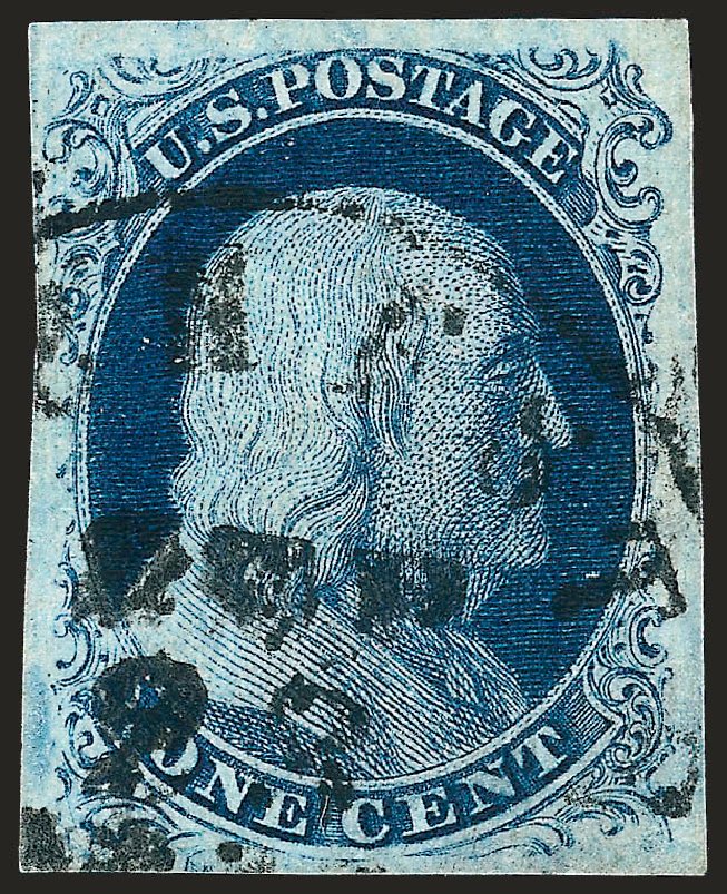 Price of US Stamps Scott Catalog 8A - 1c 1851 Franklin. Robert Siegel Auction Galleries, Oct 2008, Sale 963, Lot 186