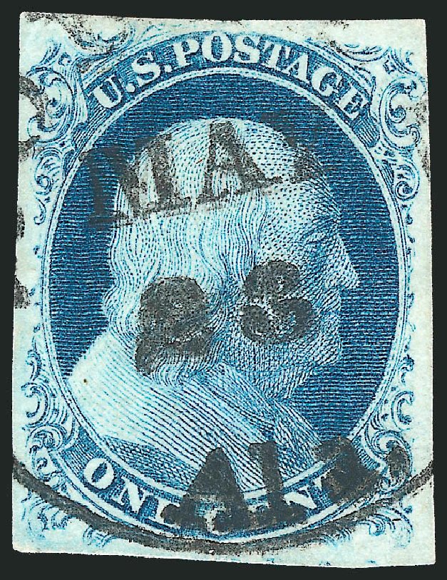 Value of US Stamp Scott # 8A: 1851 1c Franklin. Robert Siegel Auction Galleries, Sep 2010, Sale 994, Lot 726