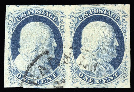Cost of US Stamp Scott Catalogue #9: 1c 1852 Franklin. Cherrystone Auctions, Jan 2015, Sale 201501, Lot 57