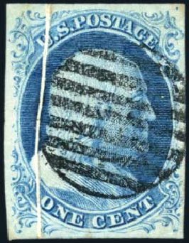 Value of US Stamp Scott Catalogue # 9: 1852 1c Franklin. Harmer-Schau Auction Galleries, Feb 2010, Sale 84, Lot 1257