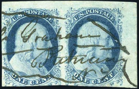 US Stamps Price Scott Catalogue 9: 1852 1c Franklin. Harmer-Schau Auction Galleries, Feb 2010, Sale 84, Lot 1267