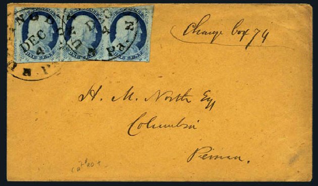 US Stamp Prices Scott Cat. 9 - 1c 1852 Franklin. Harmer-Schau Auction Galleries, Oct 2013, Sale 99, Lot 137