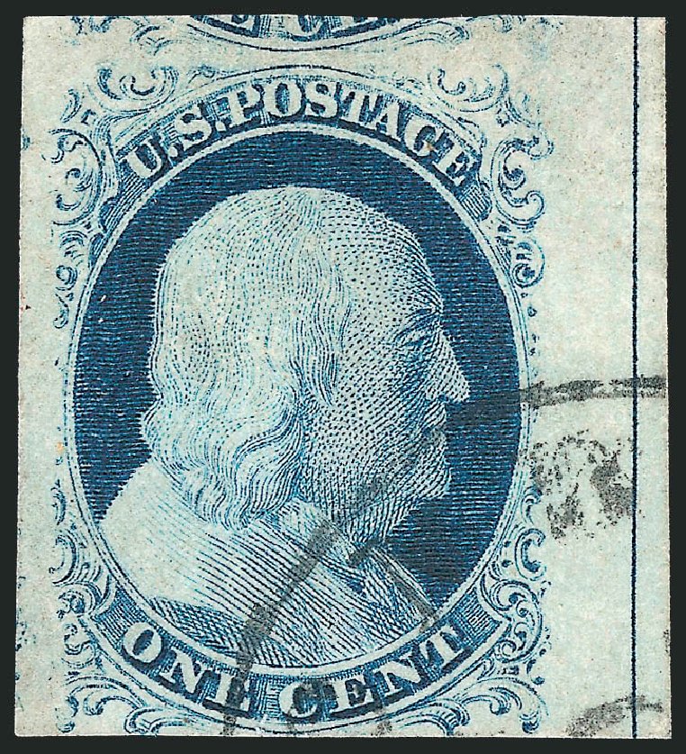 Cost of US Stamps Scott Catalogue 9: 1852 1c Franklin. Robert Siegel Auction Galleries, Dec 2011, Sale 1017, Lot 87