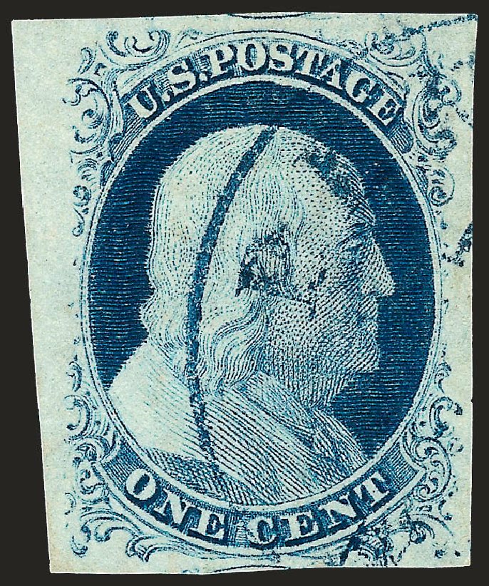 Prices of US Stamp Scott Catalog 9: 1852 1c Franklin. Robert Siegel Auction Galleries, Oct 2008, Sale 963, Lot 117